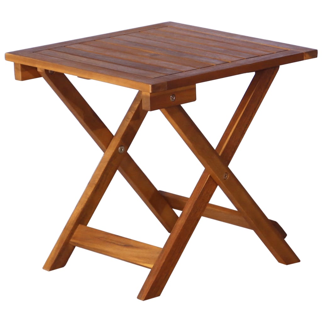 vidaXL liggestol med bord massivt akacietræ brun