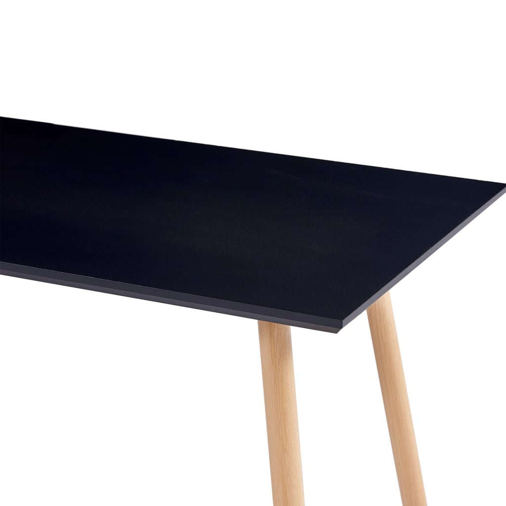 vidaXL spisebord 120 x 60 x 74 cm MDF sort og egetræsfarve