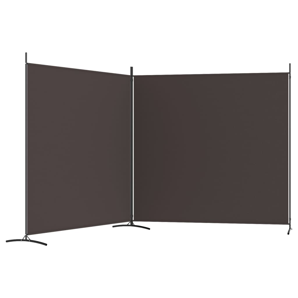 vidaXL 2-panels rumdeler 348x180 cm stof brun