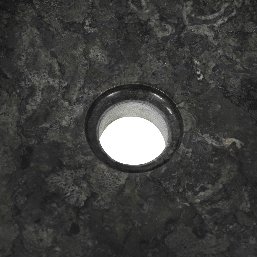 vidaXL håndvask 40x12 cm marmor sort