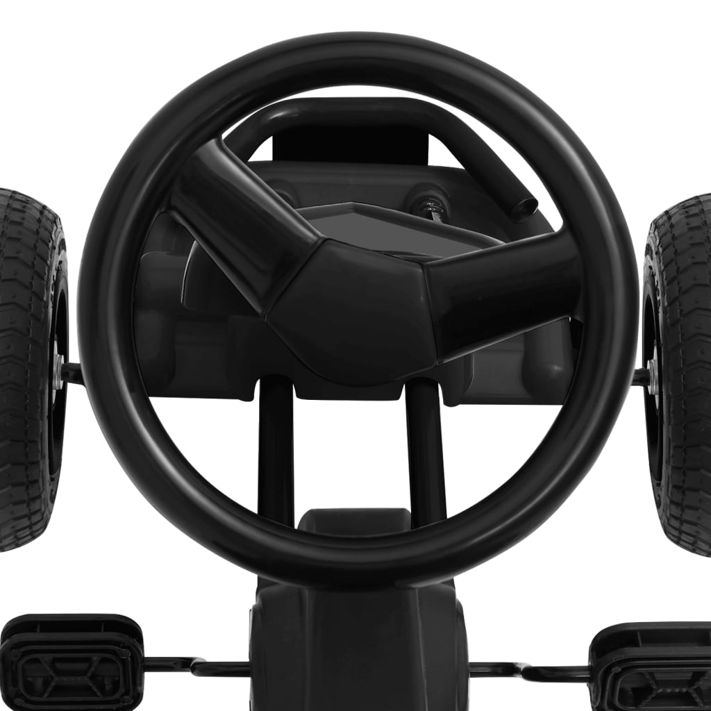 vidaXL pedal-gokart med luftdæk sort