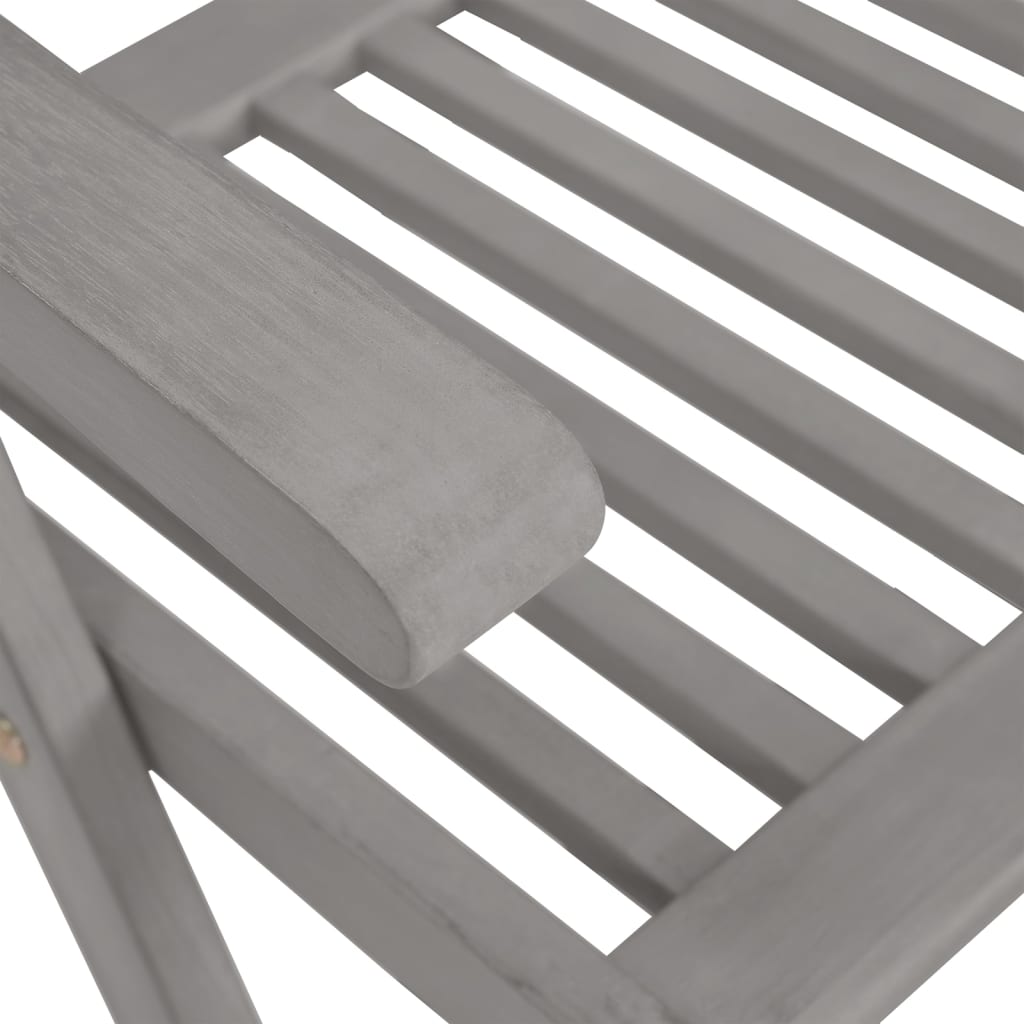 vidaXL lænestole til haven 6 stk. massivt akacietræ grå