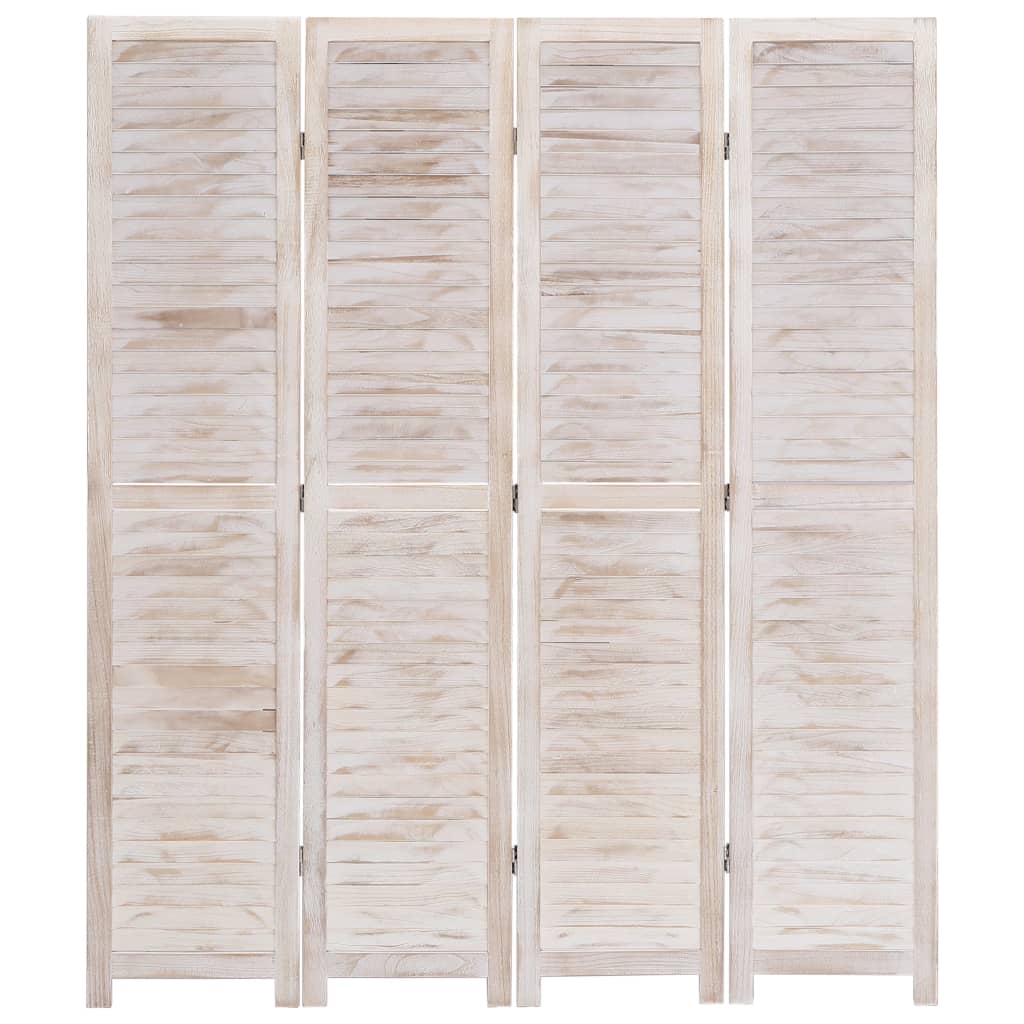 vidaXL 4-panels rumdeler 140 x 165 cm træ
