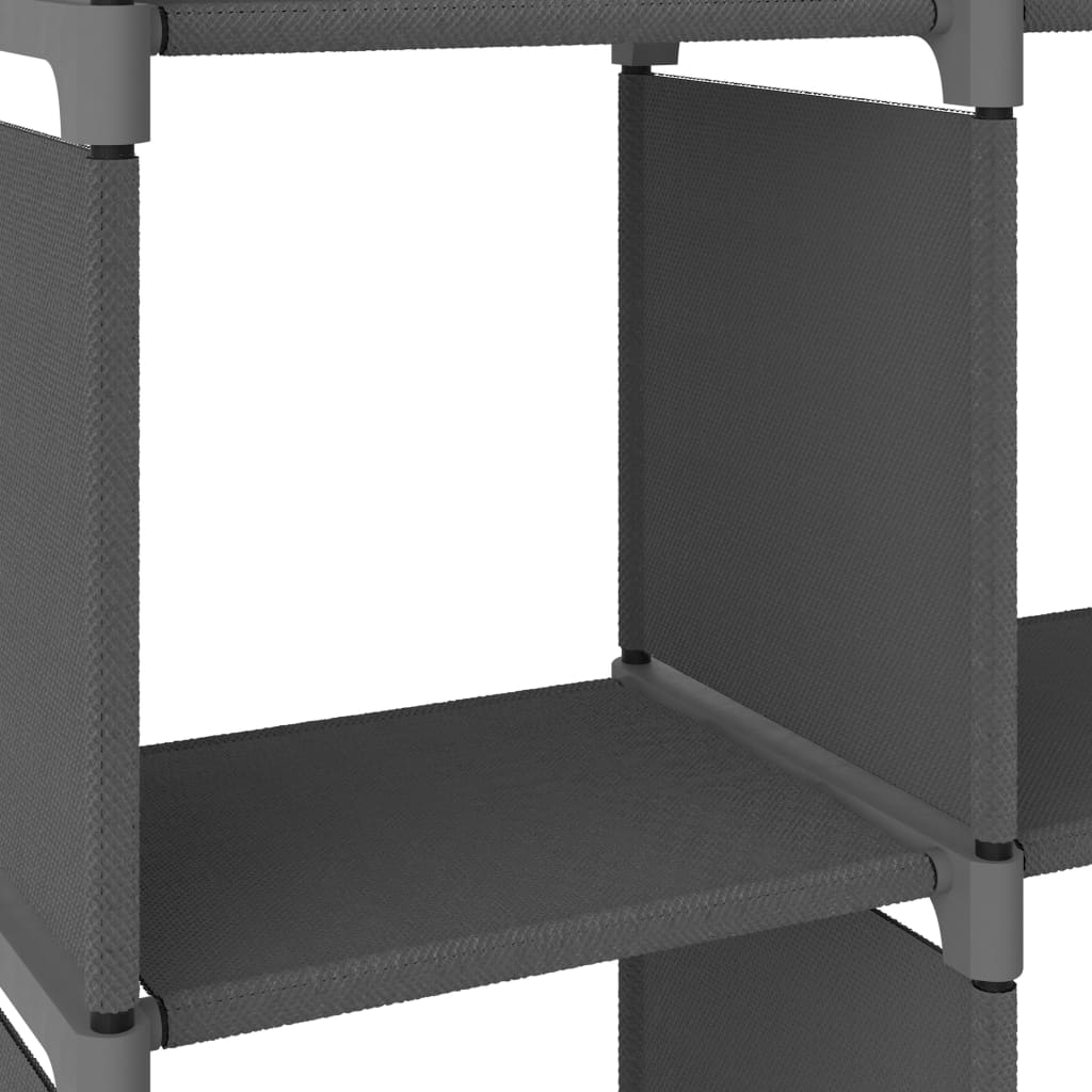 vidaXL displayreol med 5 kubeformede rum 103x30x72,5 cm stof grå