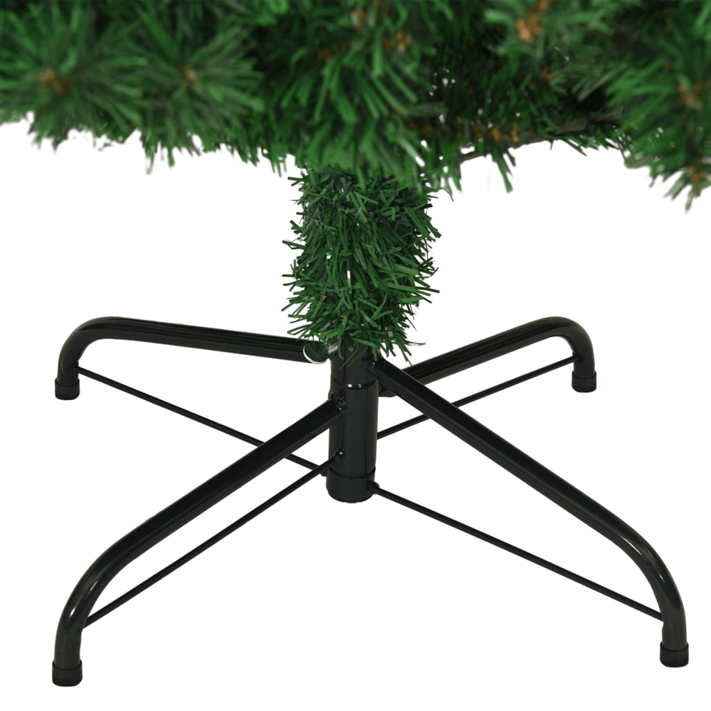 vidaXL kunstigt juletræ med tykke grene 240 cm PVC grøn