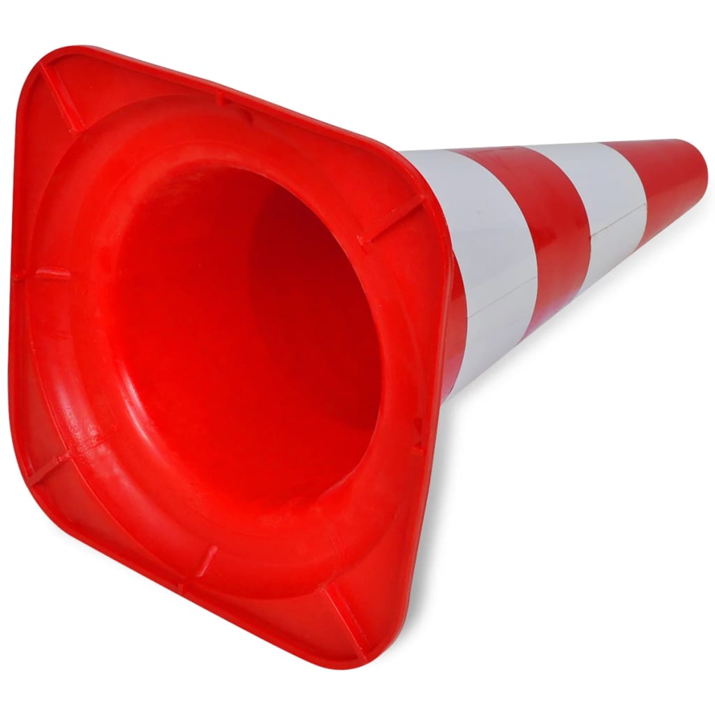vidaXL reflekterende trafikkegle 10 stk. 50 cm rød og hvid