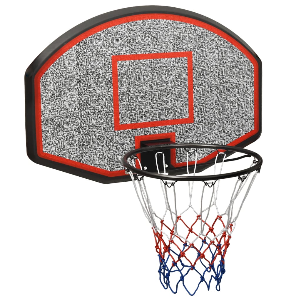 vidaXL basketballkurv med plade 90x60x2 cm polyethylen sort