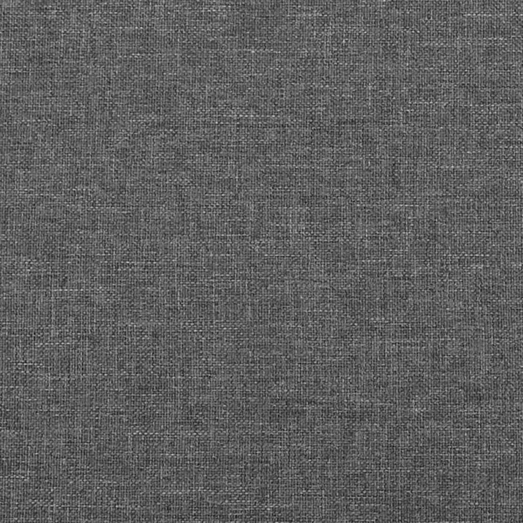 vidaXL sengegavl med kanter 203x16x78/88 cm stof mørkegrå