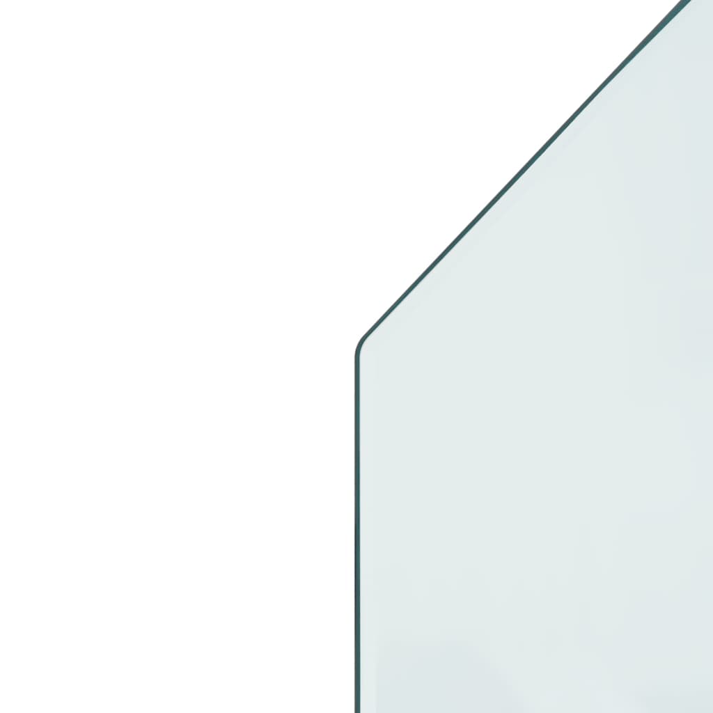 vidaXL glasplade til pejs 80x60 cm sekskantet