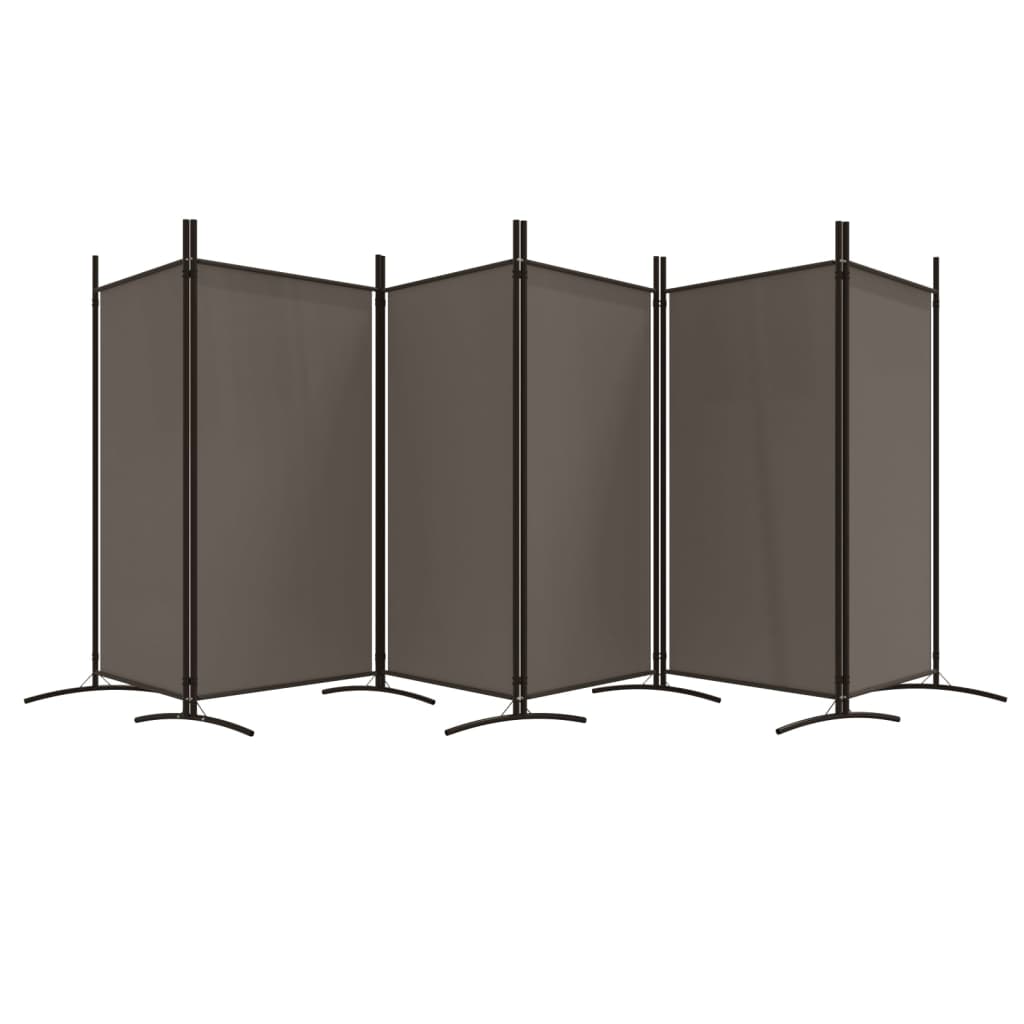 vidaXL 6-panels rumdeler 520x180 cm stof antracitgrå