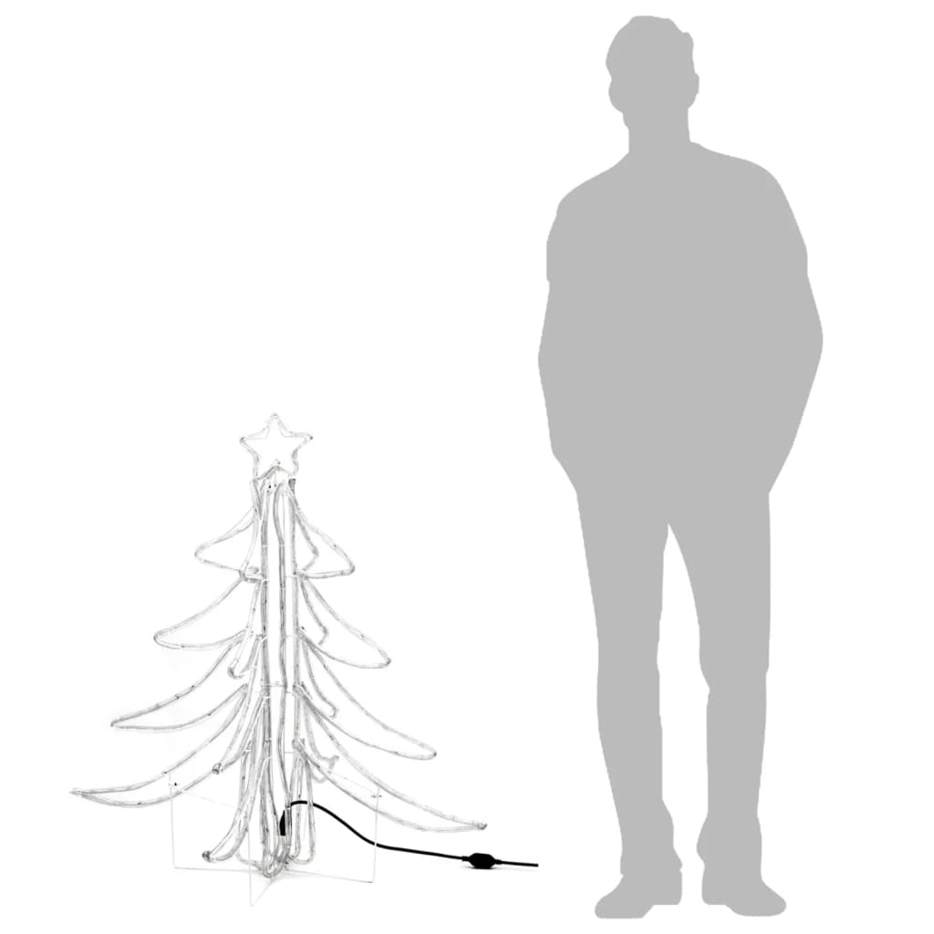 vidaXL foldbart juletræ LED 87x87x93 cm varmt hvidt lys