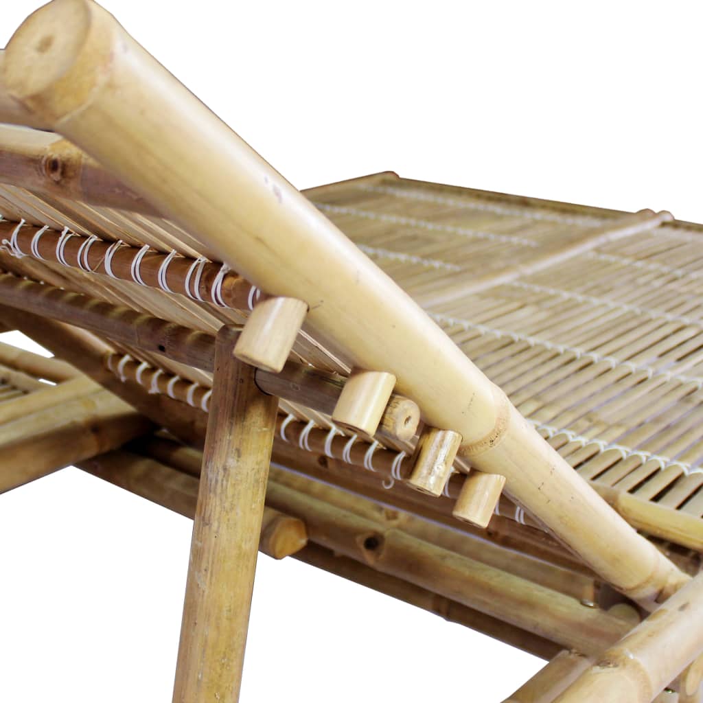 vidaXL 2-personers liggestol med hynder bambus