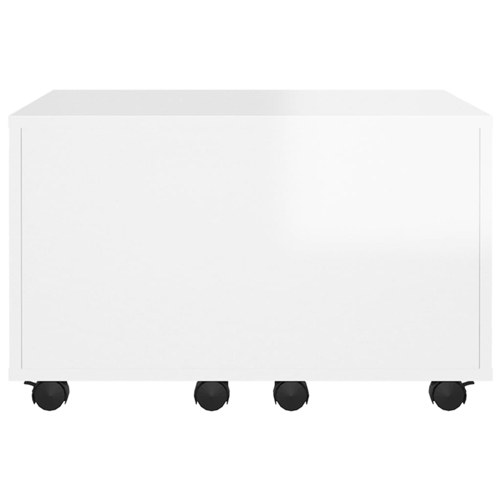 vidaXL sofabord 60x60x38 cm spånplade hvid højglans