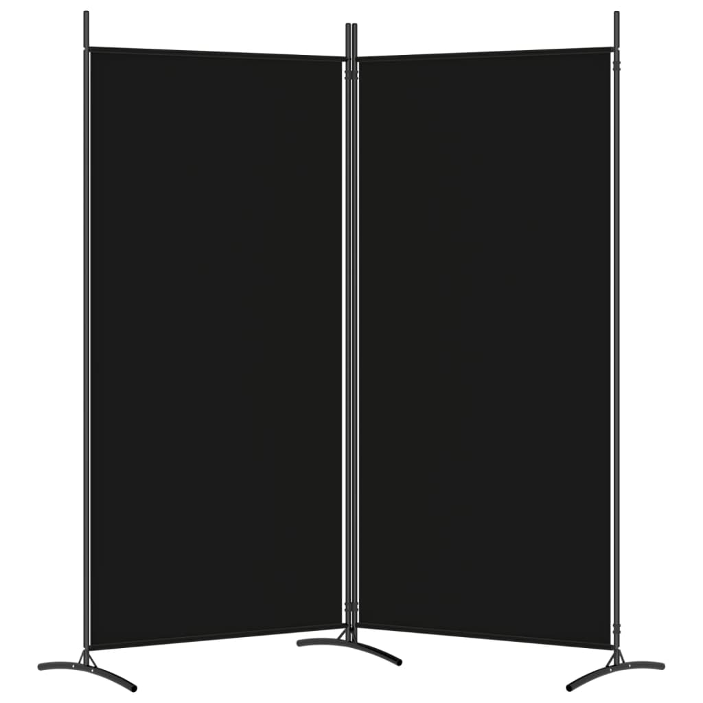 vidaXL 2-panels rumdeler 175x180 cm stof sort