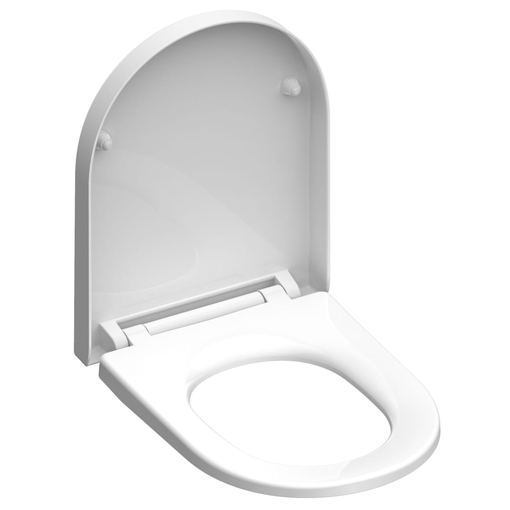 SCHÜTTE toiletsæde WHITE D-facon duroplast