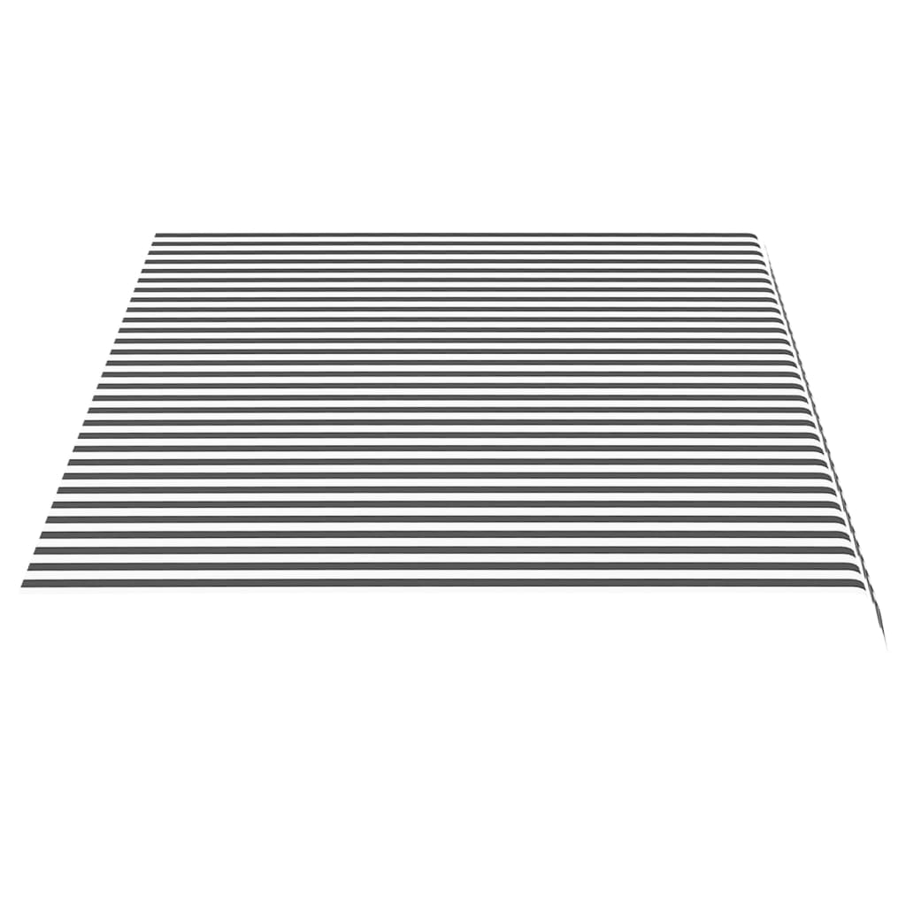 vidaXL udskiftningsdug til markise 4,5x3 m antracitgrå og hvid