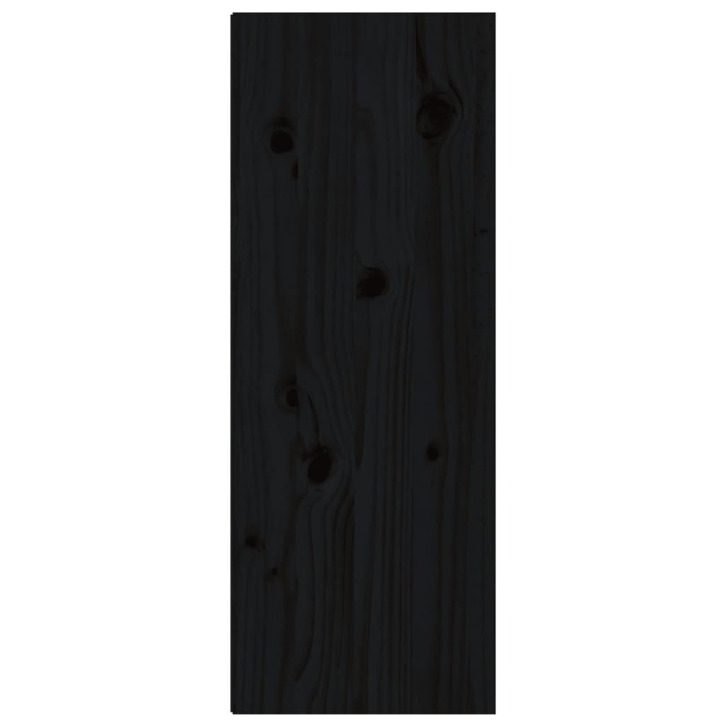 vidaXL vægskab 30x30x80 cm massivt fyrretræ sort