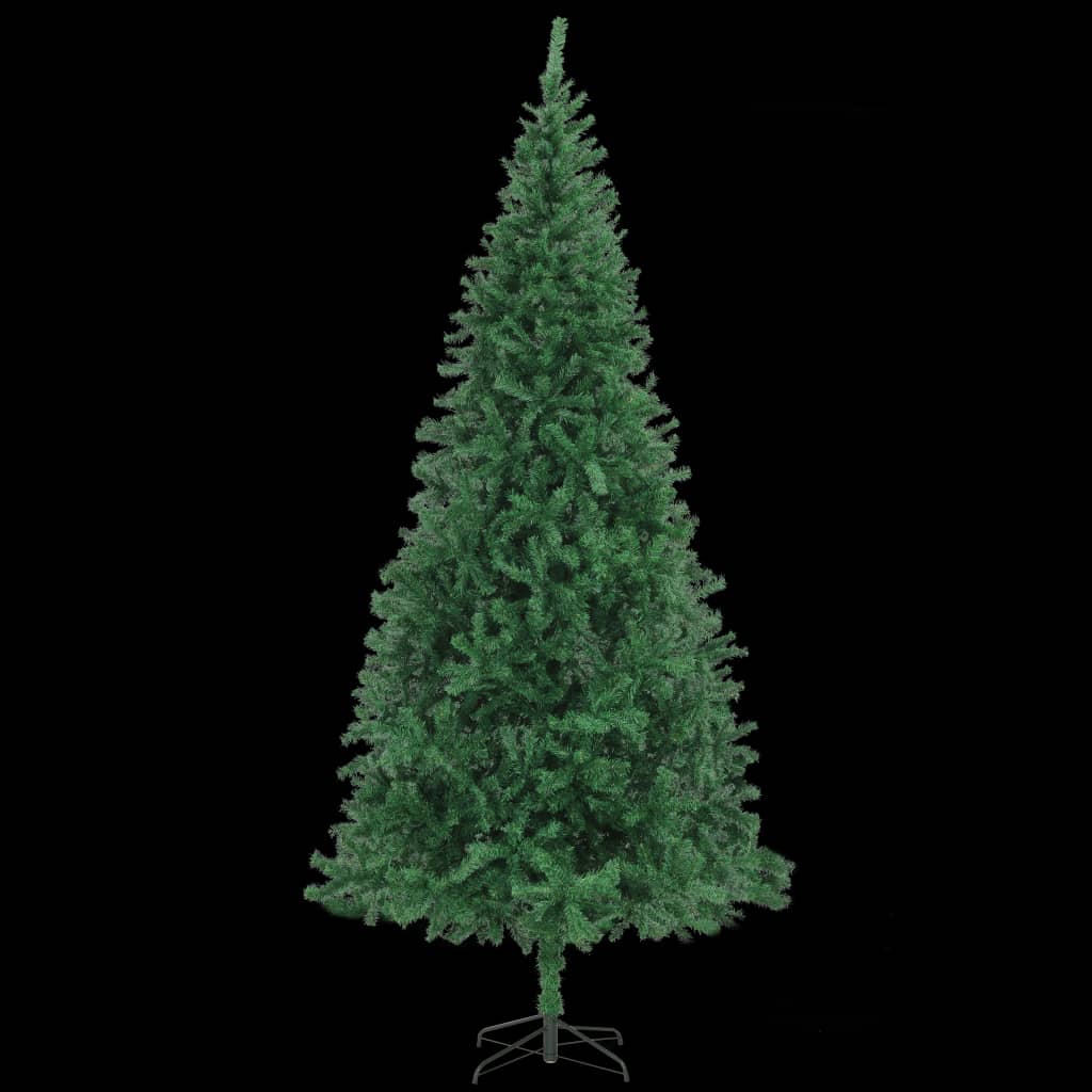 vidaXL kunstigt juletræ med lys 300 cm grøn