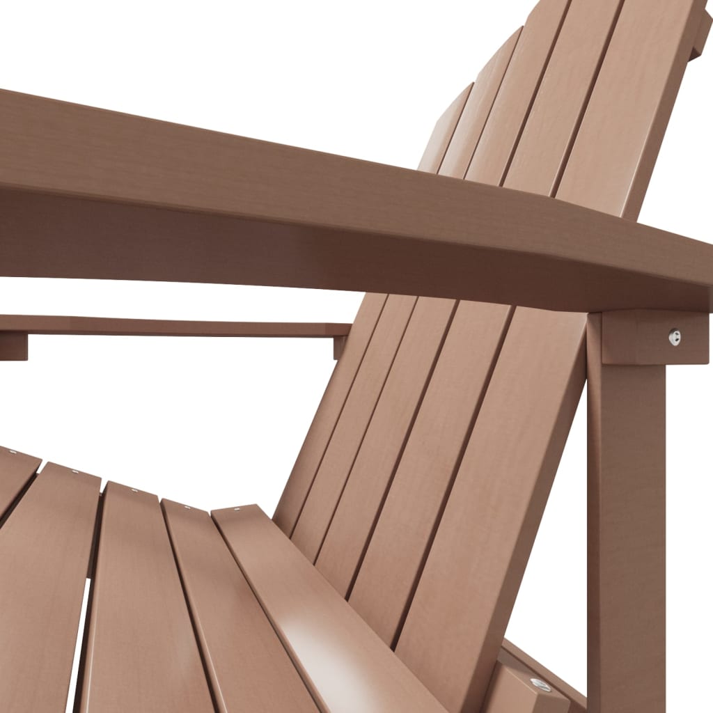 vidaXL Adirondack-havestol med fodstøtte HDPE brun