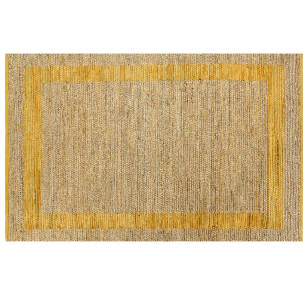 vidaXL håndlavet tæppe jute 160 x 230 cm gul