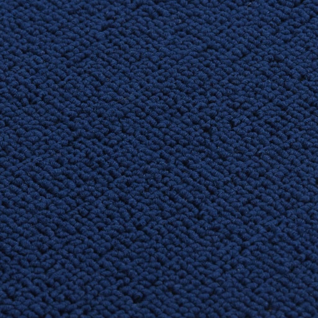 vidaXL skridsikre trappemåtter 15 stk. 75x20 cm rektangulær marineblå