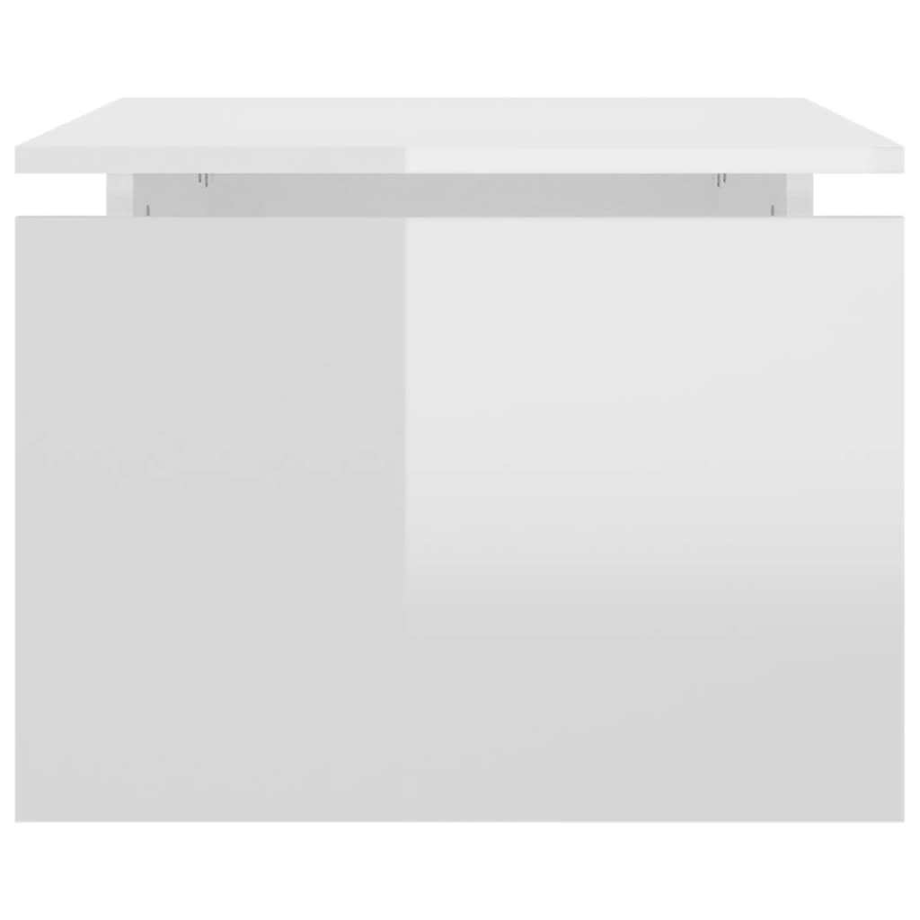vidaXL sofabord 68x50x38 cm spånplade hvid højglans