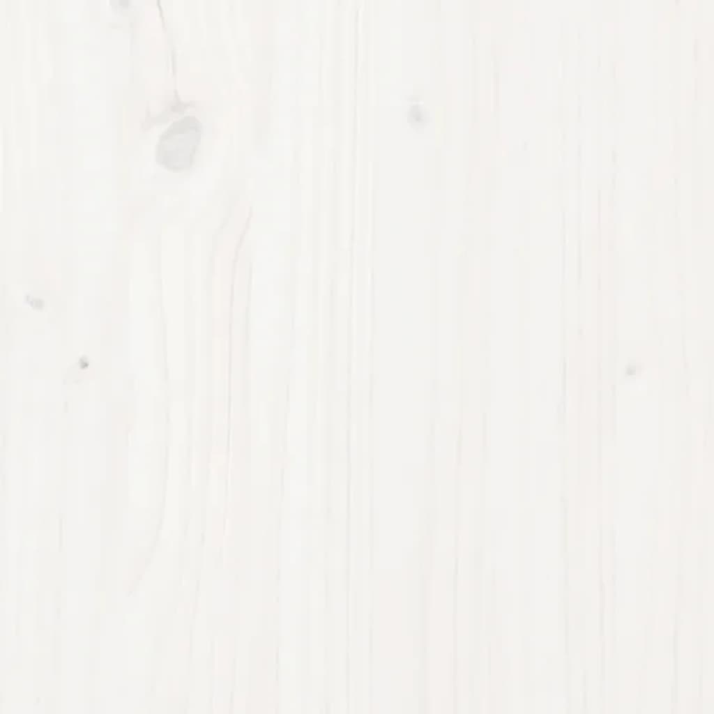 vidaXL sengebord 40x35x50 cm massivt fyrretræ hvid