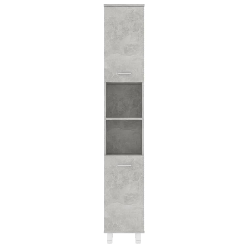 vidaXL badeværelsesskab 30x30x179 cm spånplade betongrå