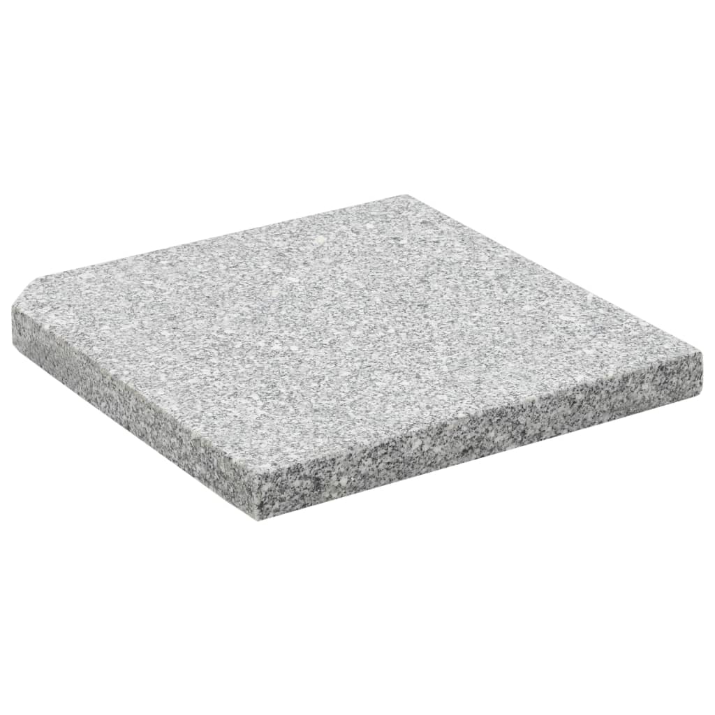 vidaXL parasolvægtplader 4 stk. granit 100 kg firkantet grå