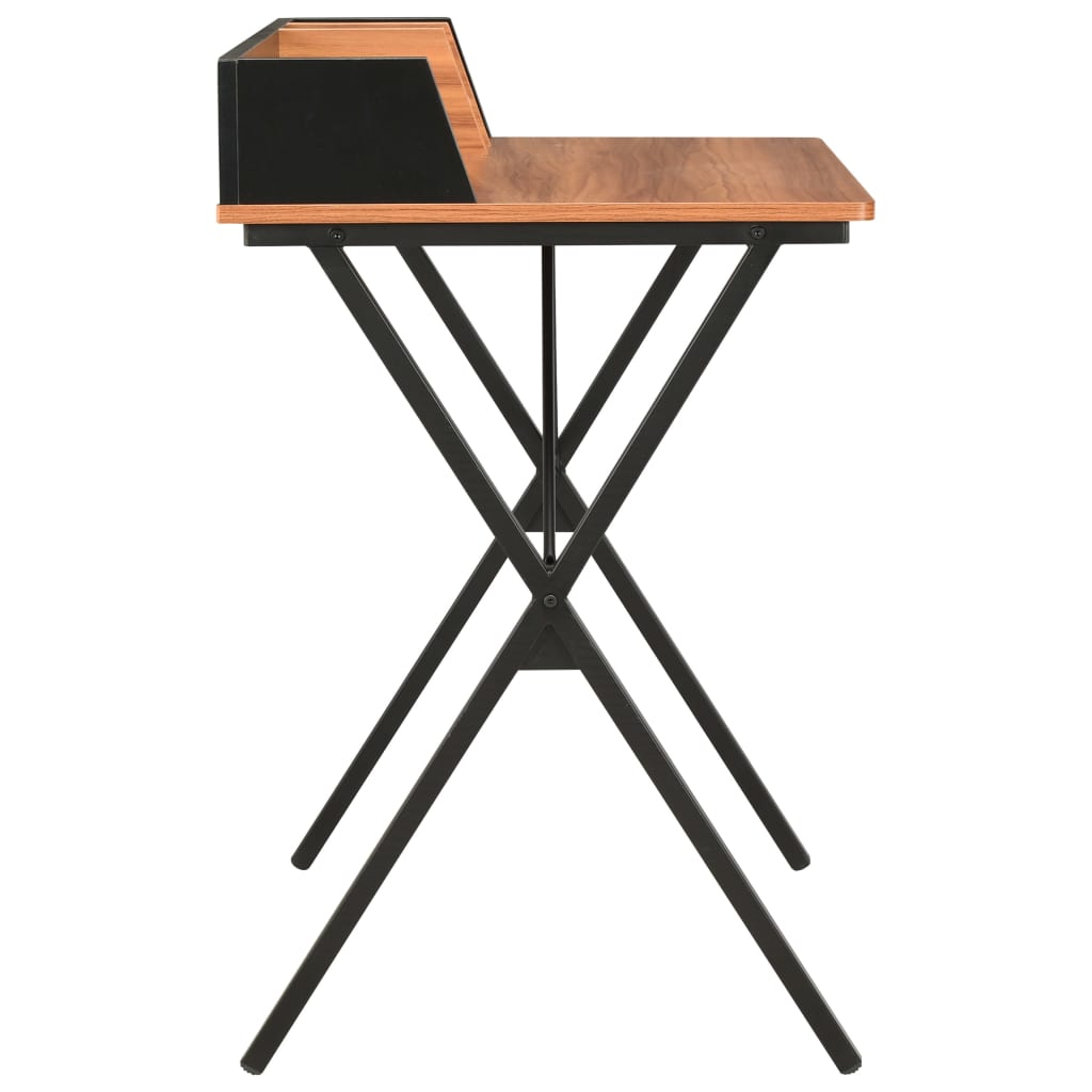 vidaXL skrivebord 80 x 50 x 84 cm sort og brun