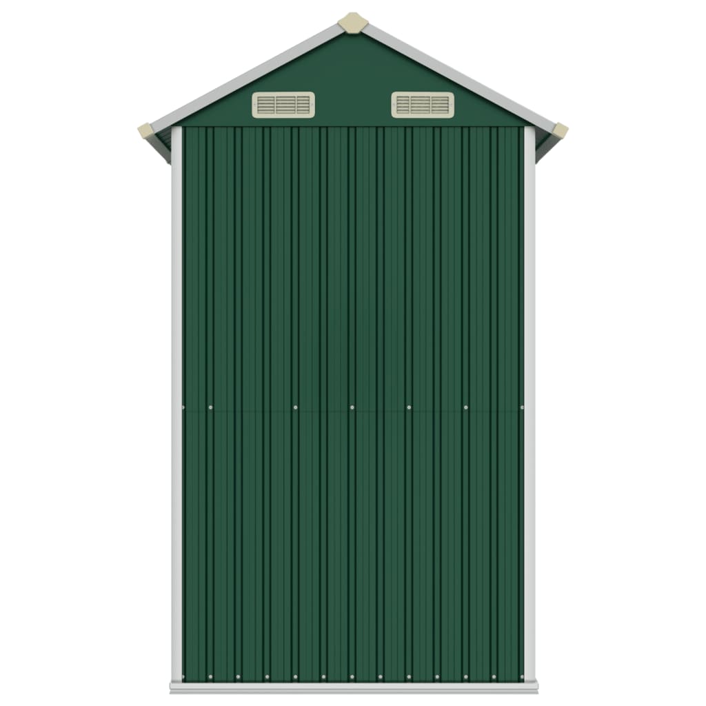 vidaXL haveskur 192x152,5x237 cm galvaniseret stål grøn