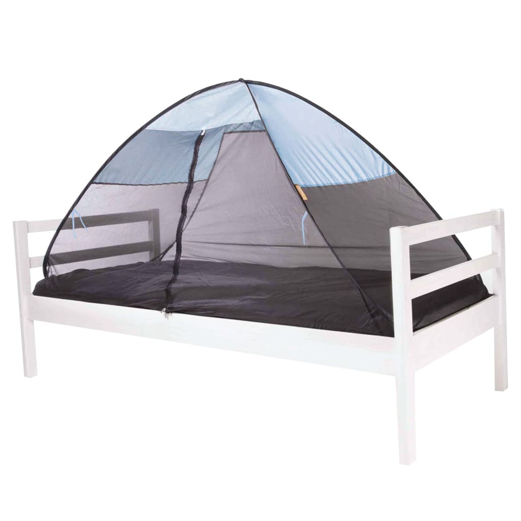 DERYAN pop-up sengetelt med myggenet 200x90x110 cm himmelblå