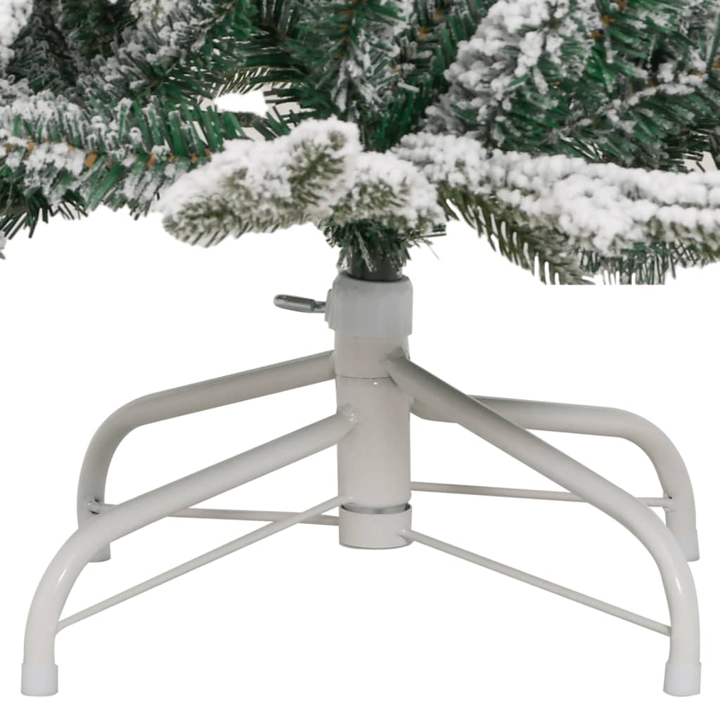 vidaXL kunstigt juletræ med sne 120 cm hængslet