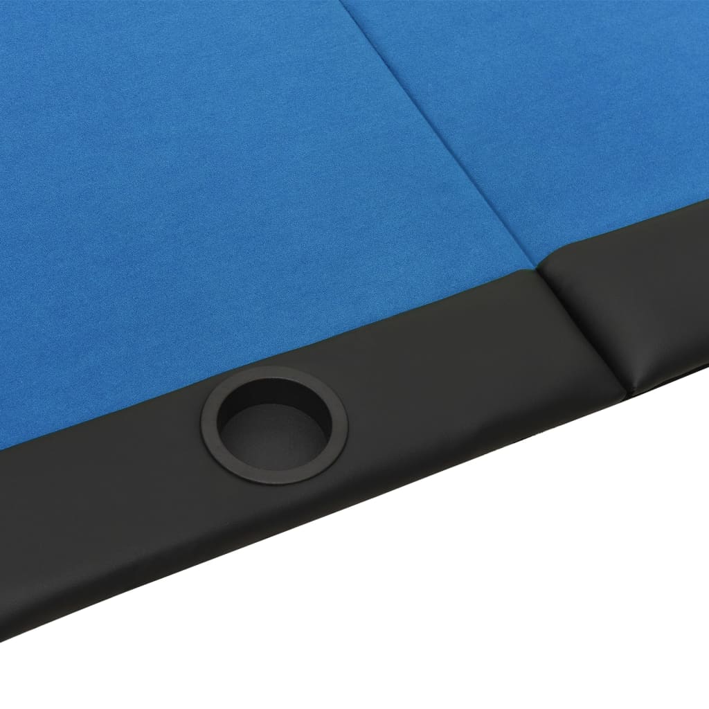 vidaXL foldbart pokerbordplade 10 pers. 208x106x3 cm blå