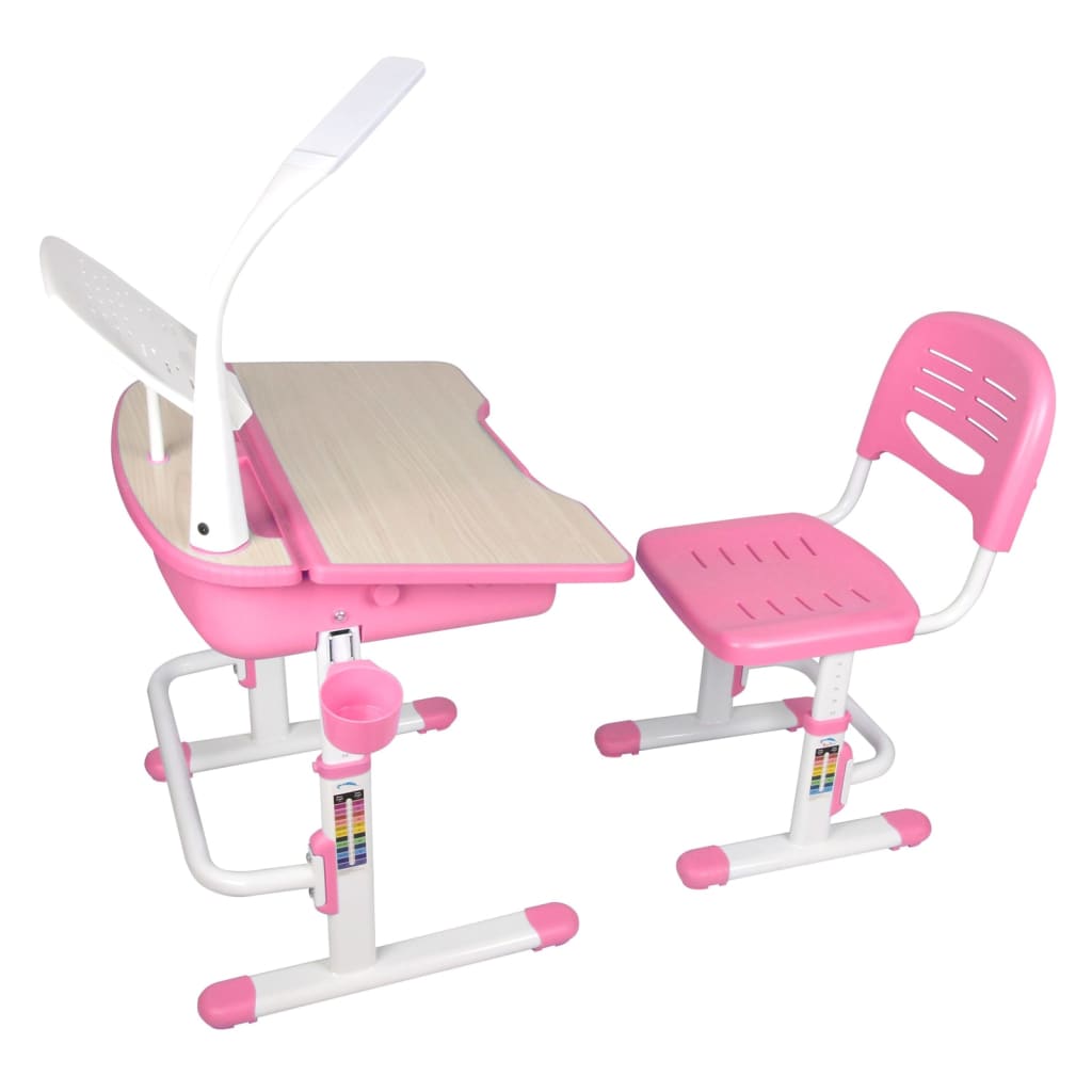 Vipack skrivebord med stol til børn Comfortline 301 pink og hvid