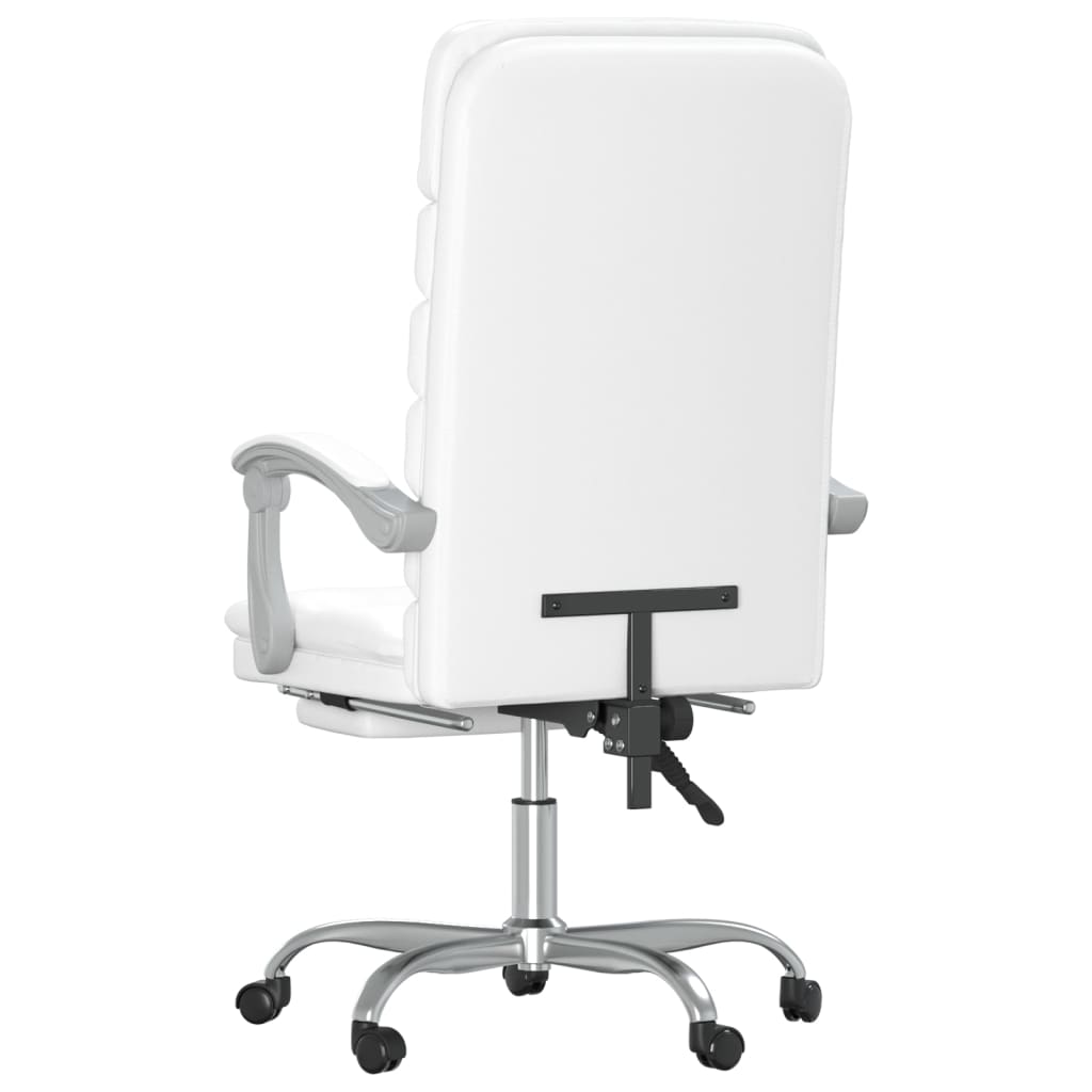 vidaXL kontorstol med massagefunktion kunstlæder hvid
