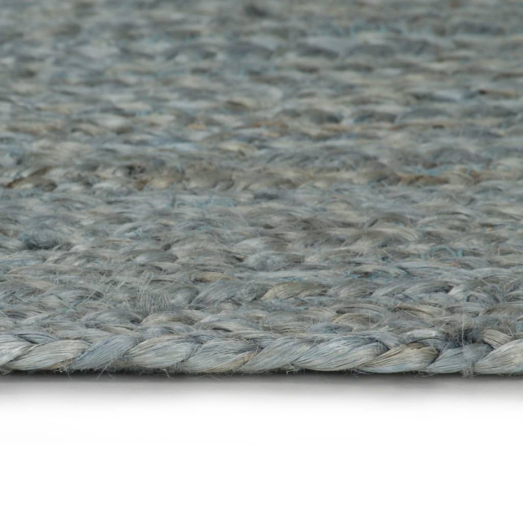 vidaXL håndlavet tæppe jute rund 90 cm olivengrøn