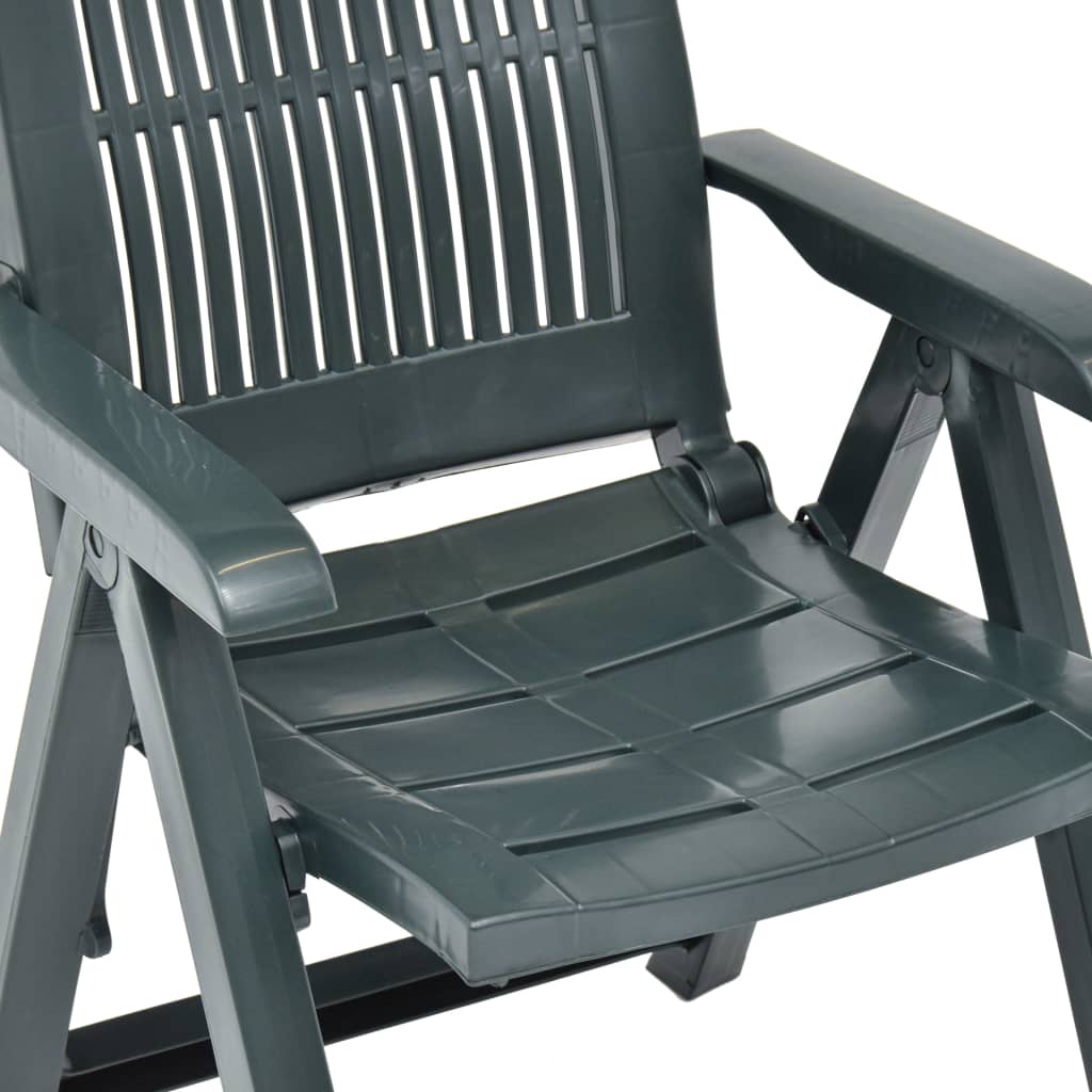 vidaXL havelænestole 2 stk. plastik grøn