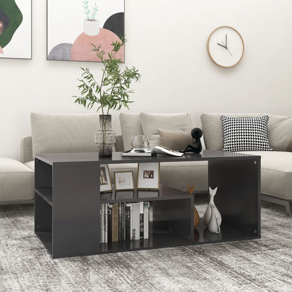 vidaXL sofabord 100x50x40 cm spånplade grå