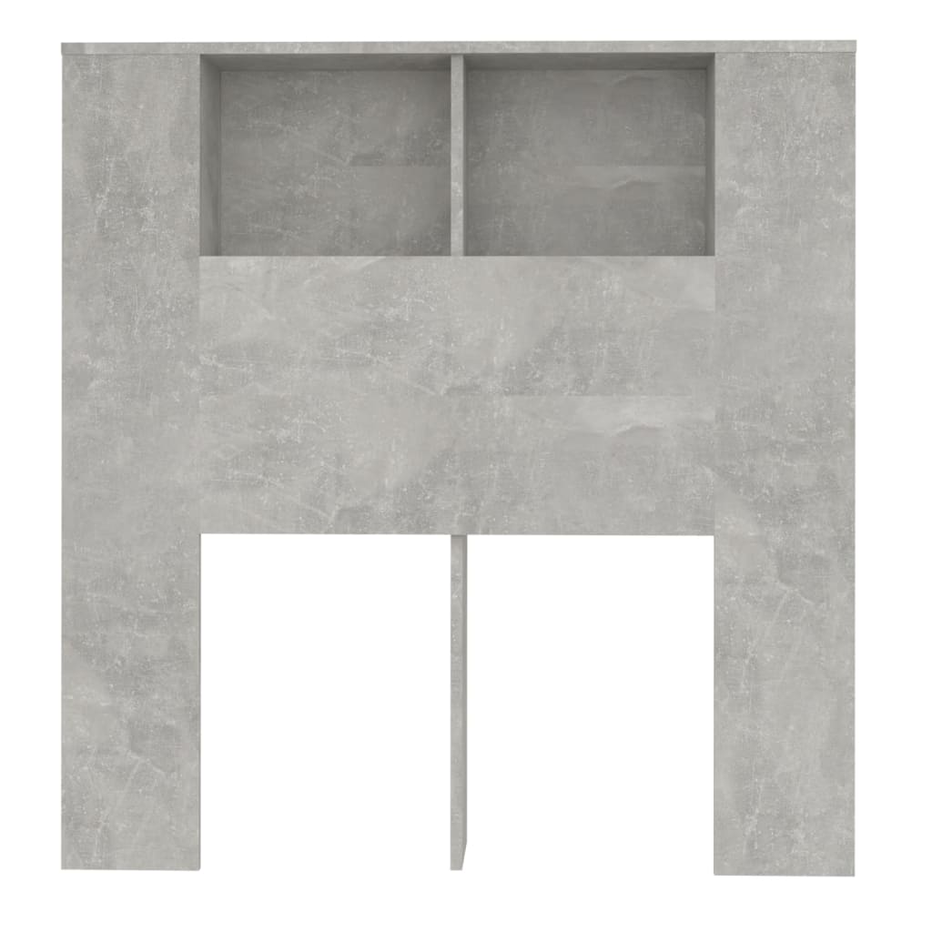 vidaXL sengegavl med opbevaring 100x18,5x104,5 cm betongrå