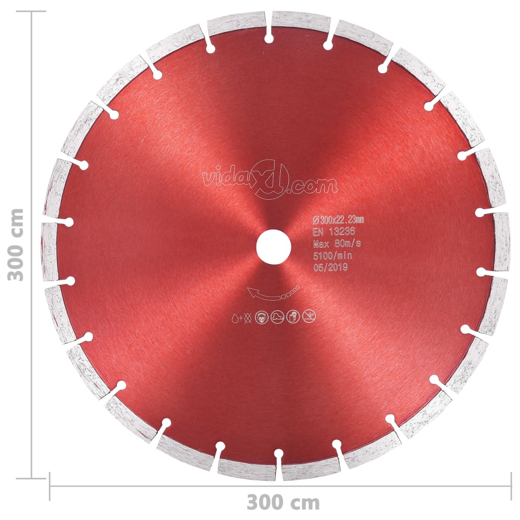 vidaXL skæreskive til diamantskærer 300 mm stål