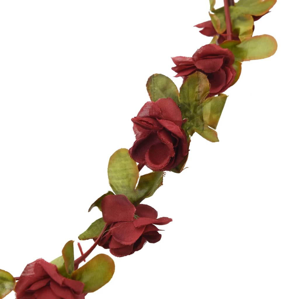 vidaXL kunstige blomsterguirlander 6 stk. 250 cm vinrød