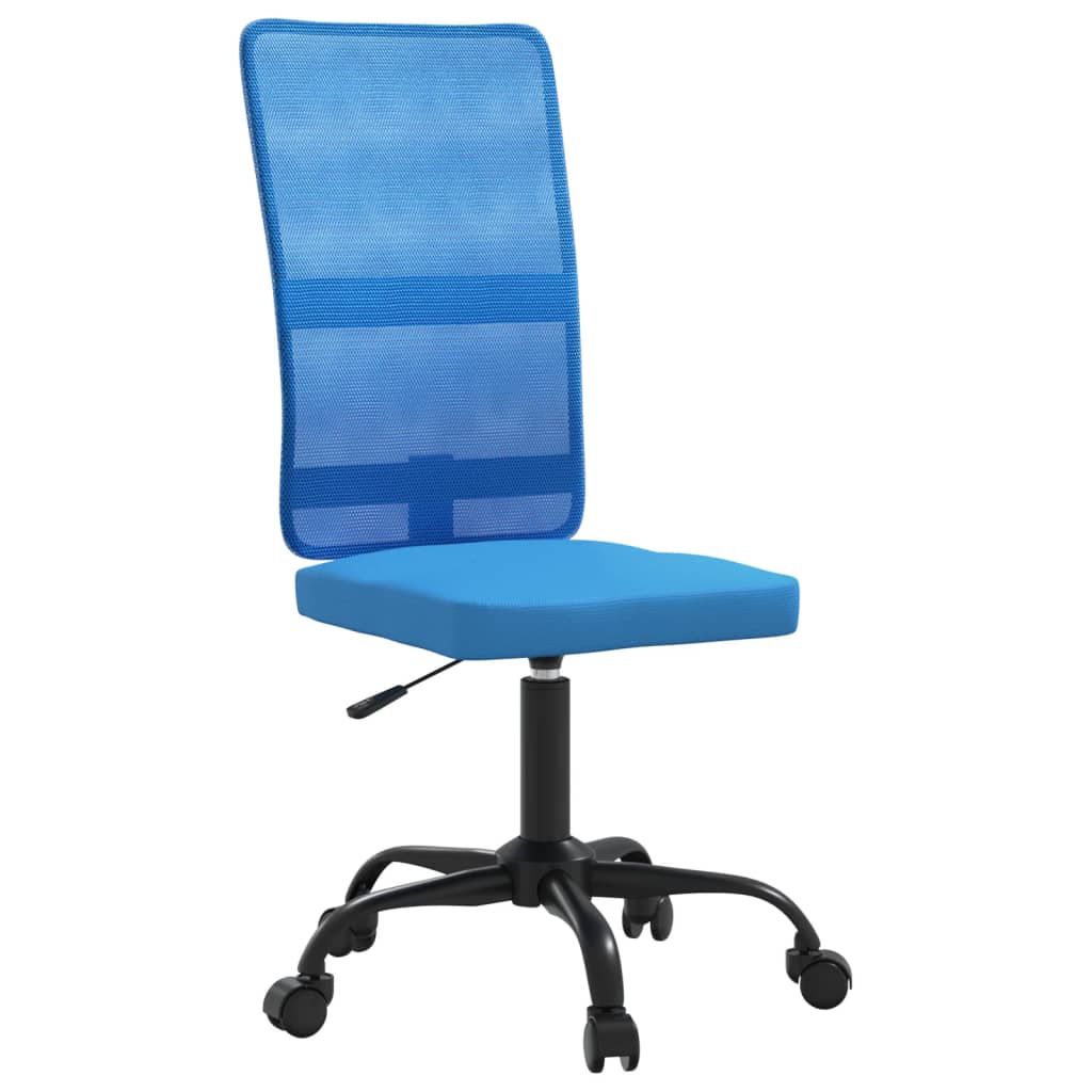 vidaXL kontorstol med justerbar højde meshstof blå