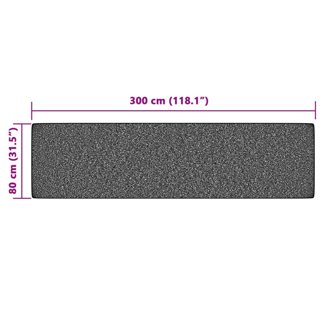 vidaXL gulvtæppe 80x300 cm inde/ude skridsikkert kort luv flerfarvet