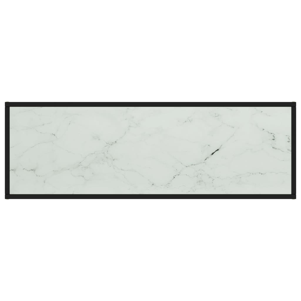 vidaXL tv-bord 120x40x40 cm hvidt marmorglas sort