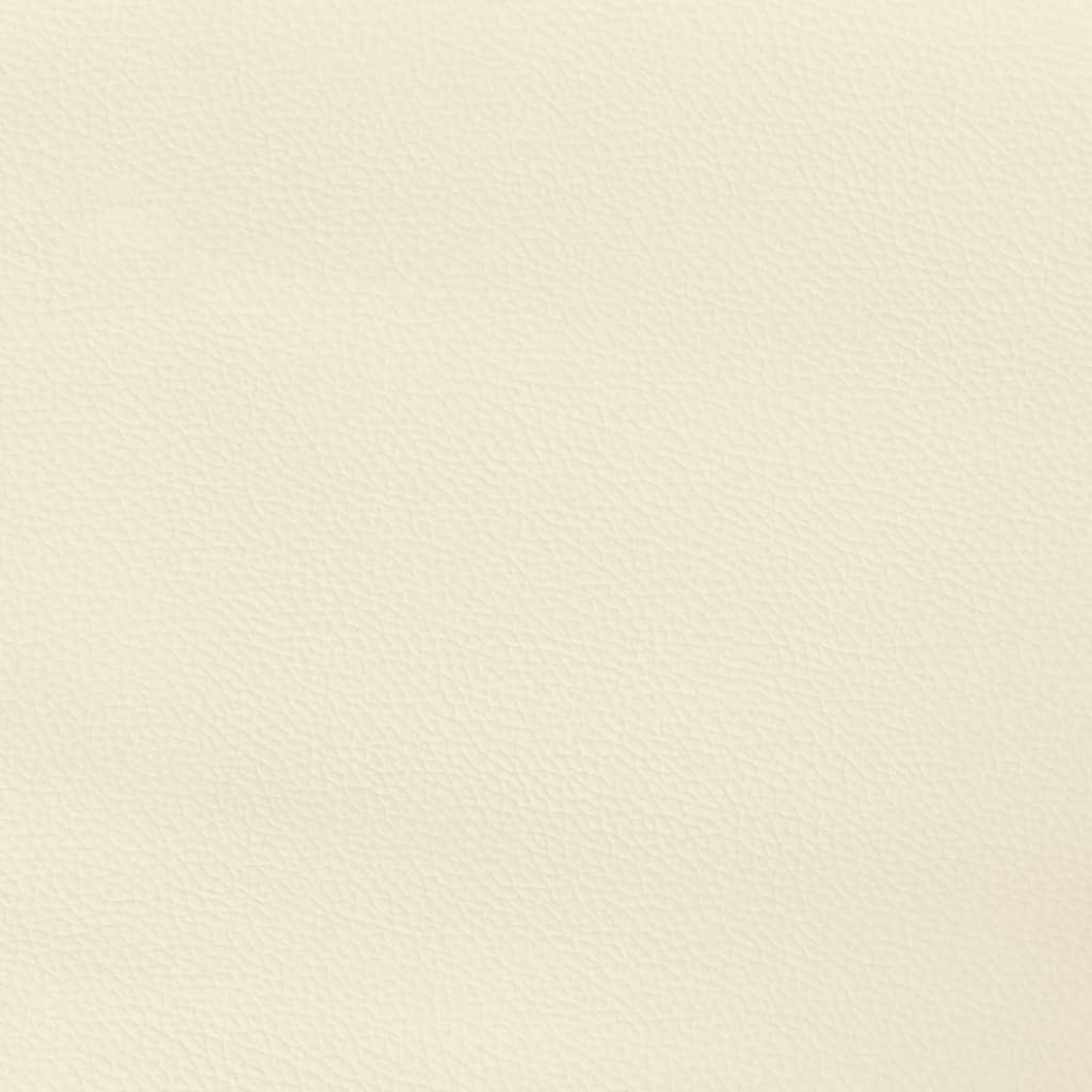 vidaXL sengegavl med kanter 93x16x118/128 cm kunstlæder cremefarvet
