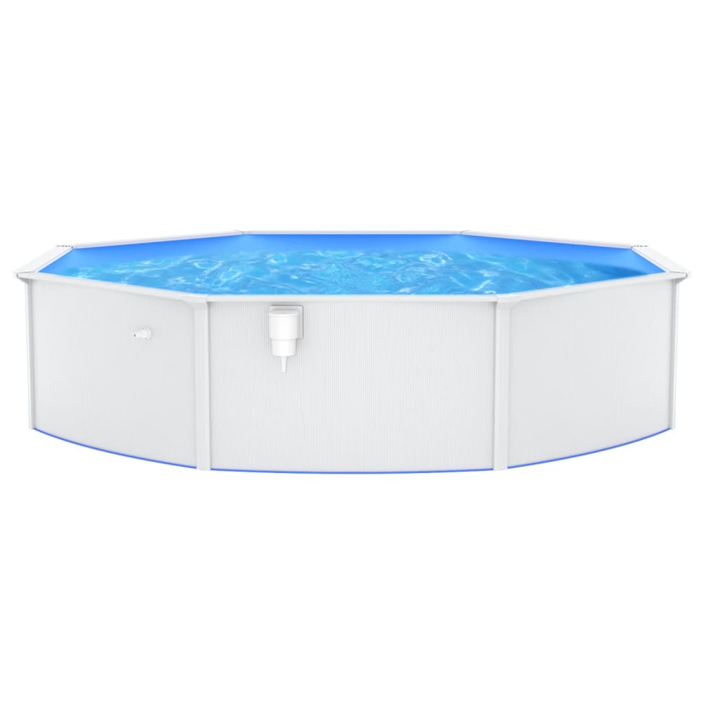 vidaXL swimmingpool med stålvæg 550x120 cm hvid