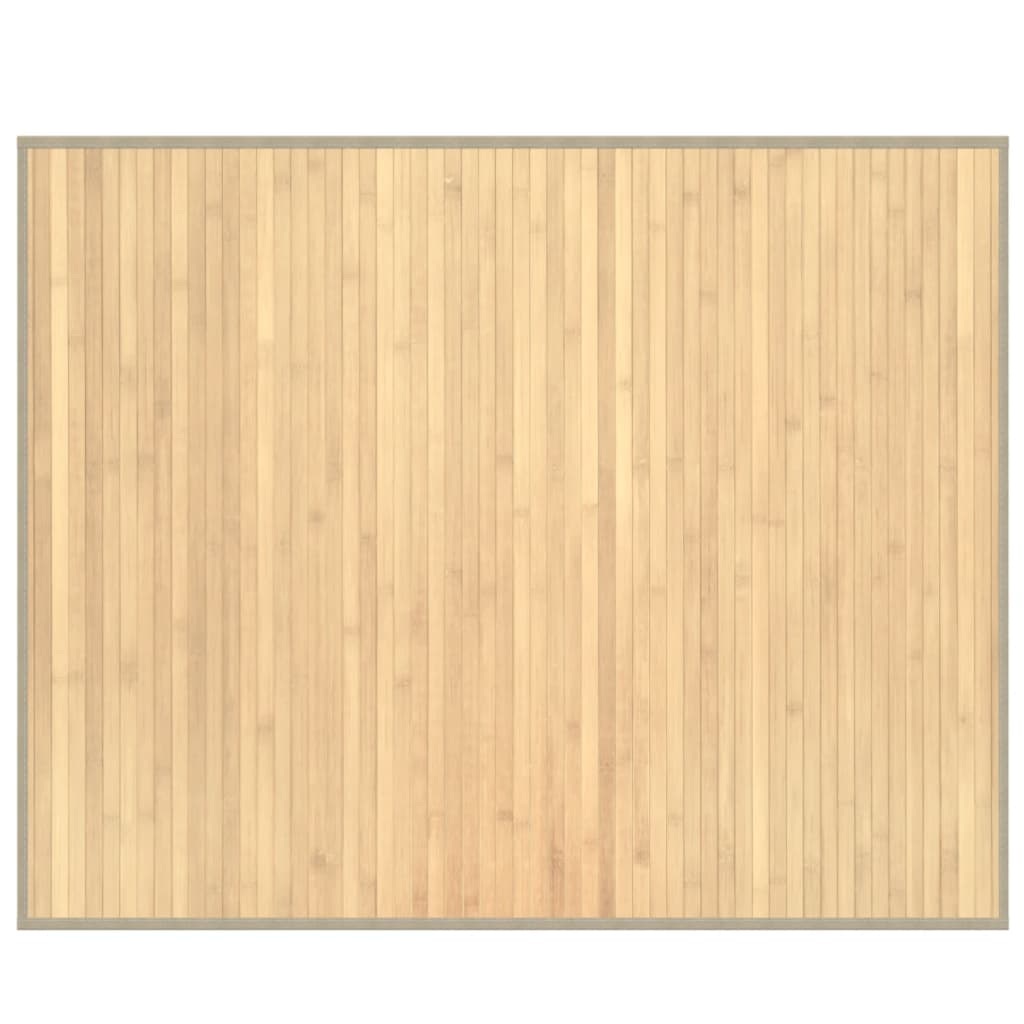 vidaXL gulvtæppe 80x100 cm rektangulær bambus lys naturfarvet