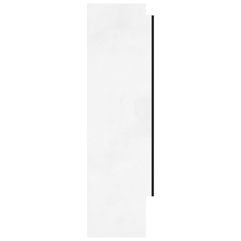 vidaXL badeværelsesskab med spejl 80x15x60 cm MDF blank hvid