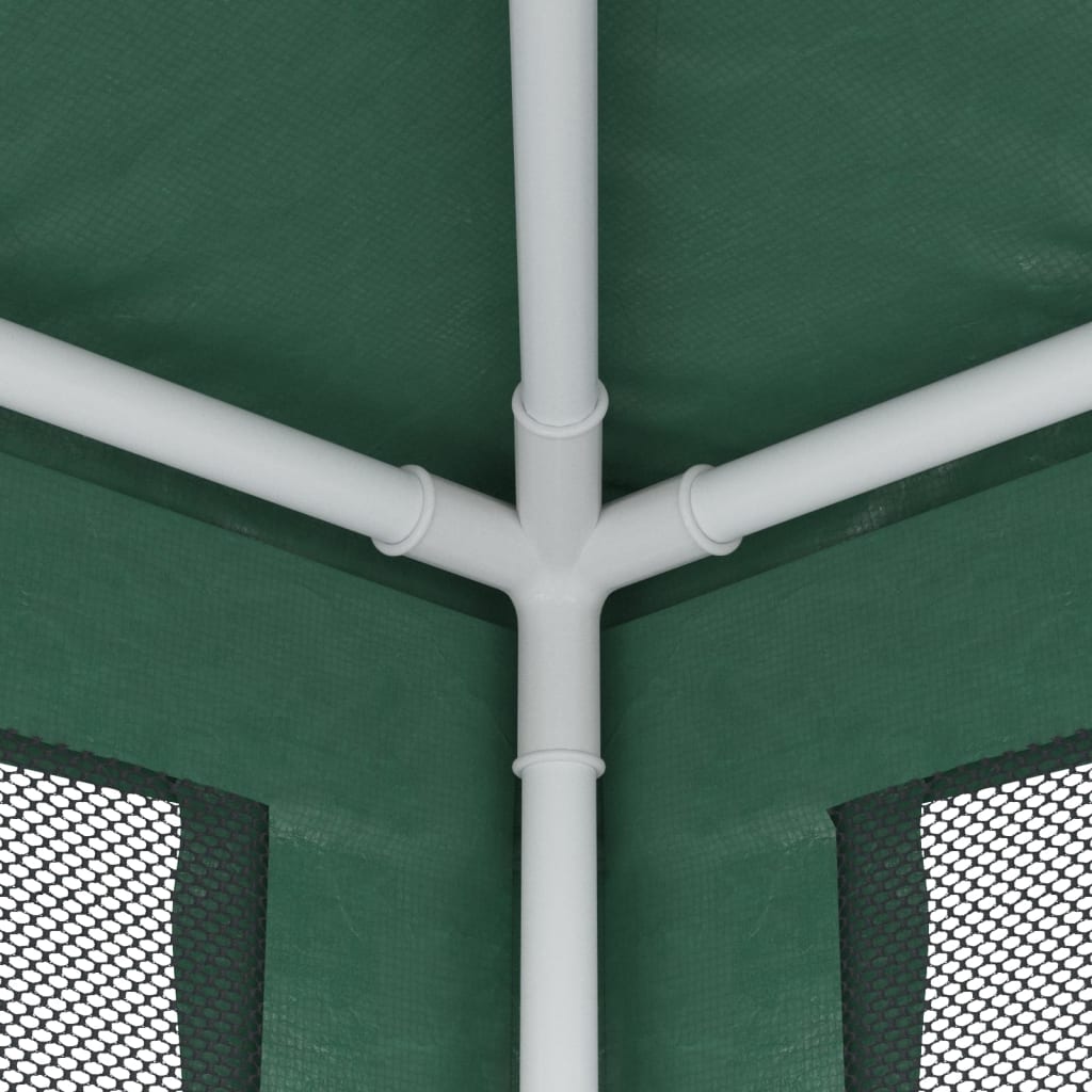 vidaXL festtelt med 8 sidevægge 9x4 m trådnet HDPE grøn